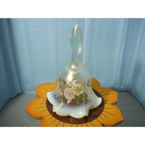 Fenton Bell Opalescent Romance Collection Hand painted by S. Miller